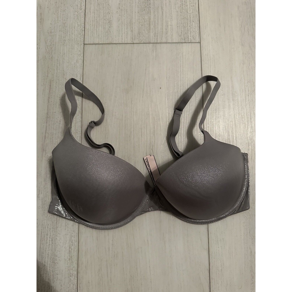 Victoria's Secret Demi Bra Sz 36DD - Gray Shimmery - EUC